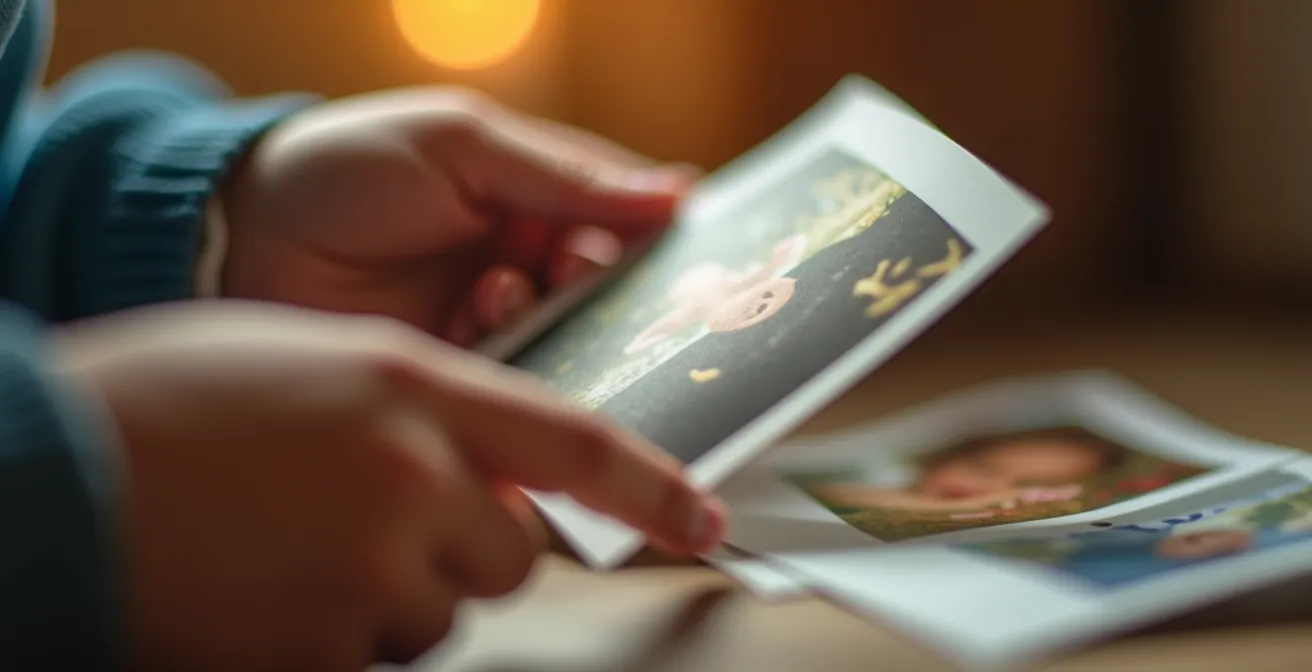 Groupe d'enfants regardant ensemble un album photo de leur anniversaire
